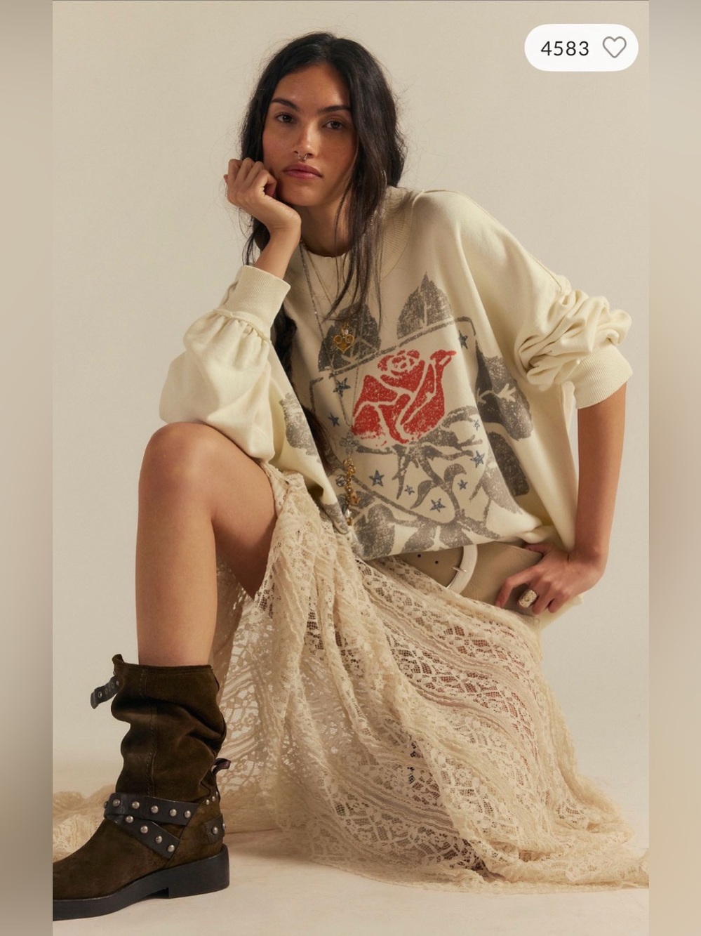 We The Free Palm Spring Graphic Pullover Sweater - Picture 2 of 5